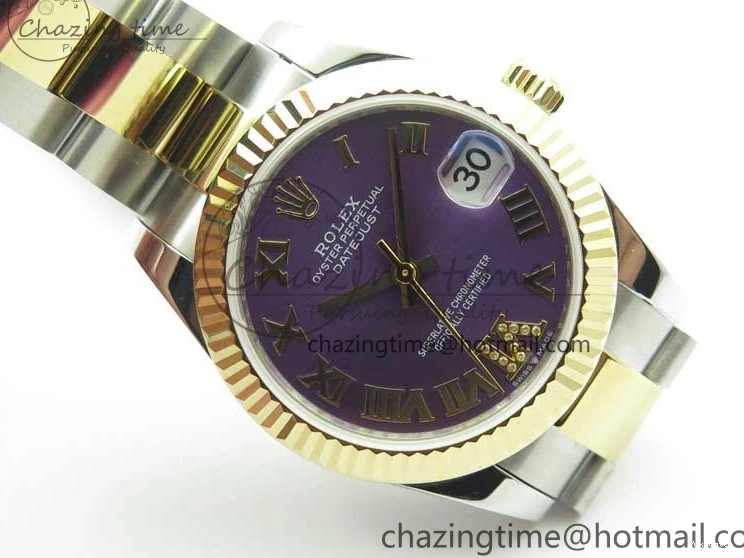 Dial BP Oyster Bracelet on YG Best Purple Maker 31mm Edition Roman 278273 SS Datejust YG SS 0203